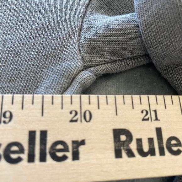 Lucky Brand Pleated Sweatshirt Womens Small Gray Cotton Front Pleat Minimalist - Picture 9 of 10